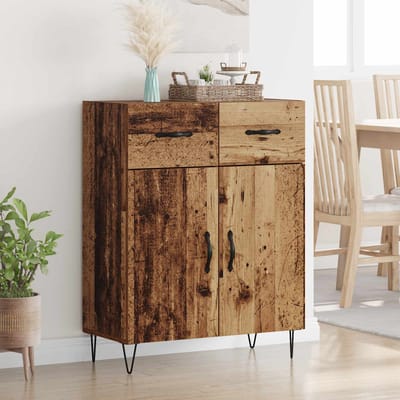 vidaXL - Dressoir - Oud - Hout - 69,5 - x - 34 - x - 90 - cm - Bewerkt - hout