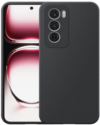 Geschikt voor Oppo Reno 12 Telefoonhoesje Zwart Flexibel Siliconen TPU hoesje - Flexible Back Cover Case Siliconen TPU - Zwart - Smartphonica geschikt voor Oppo Reno 12
