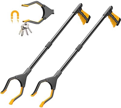 Opvouwbare grijper met magnetische tip - 81 cm lange vuilnisbak tang voor tuin en senioren