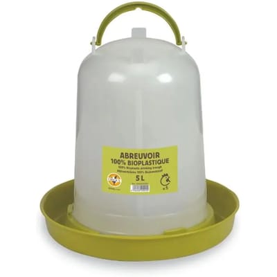 Bioplastic drinker for poultry Chick'A