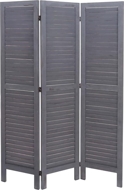 Kamerscherm MCW-G30, privacyscherm, shabby look 170x120cm ~ grijs