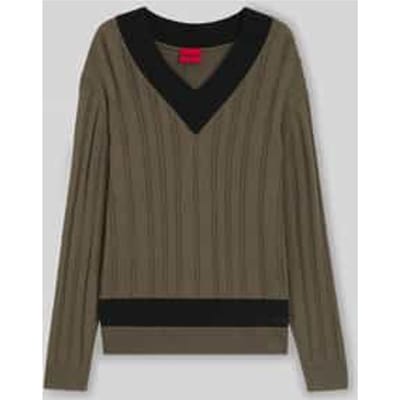 Oversized pullover van scheerwolmix