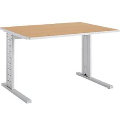 Schäfer Shop  Select Bureautafel Moxxo IQ, rechthoek, C-poot, B 1200 x D 800 x H 735 mm, beukenpatroon