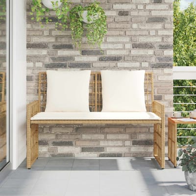 vidaXL - Tuinbank - 2 - -Seater - 116 - x - 55 - x - 82 - cm - Staal - en - Poly - Rattan