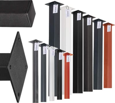Tafelpoot Vierkant - Meubelpoot Metaal - Doe-het-zelf Projecten - Stabiele Constructie - 60 cm - Zwart