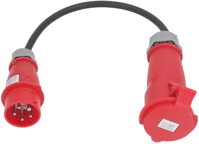 Allecto - CEE-adapter - 32A vrouwelijk naar 16A mannelijk - Waterdicht en stofbestendig - Hoge stroom CEE-connector - Geschikt voor buitengebruik -...