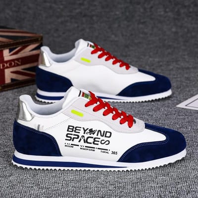 Schoenen voor Heren Ademend Vetersluiting Forrest Gump Plat Instappers Vrijetijdssneakers Man Zomer Wandelen Casual Zonder Leer 44 gray