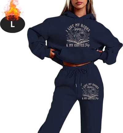 Nivard Joggingpak - Huispak - Volwassenen - Trainingspak - Comfortabel - Joggingsbroek - Tracksuit - Dames - Winter - Marineblauw - L