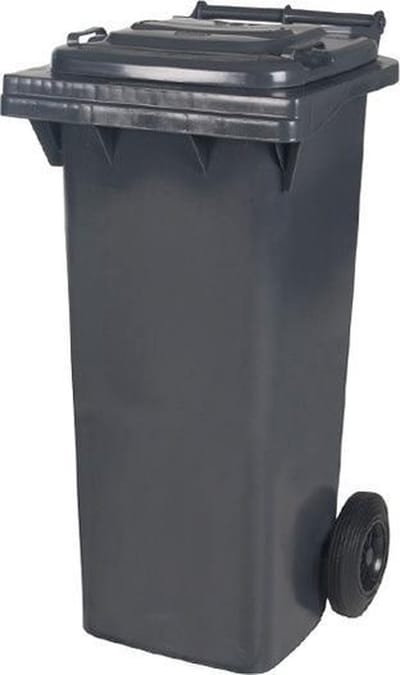 2-wiel afvalcontainer - 80 liter - grijs