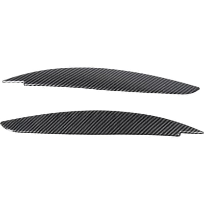 2 stuks Koplamp Wenkbrauw Voor Links Rechts Licht Ooglid Sierlijst Cover voor 1 Serie E81 E82 E87 E88 2006 black