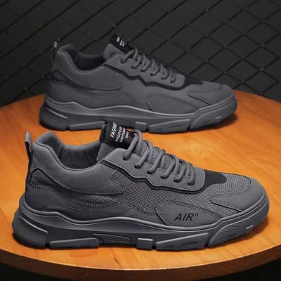 Herenschoenen Nieuwe Herfst Ademende Sneakers Trend Heren Casual Sport Hardlopen Trendy Schoenen 44 gray
