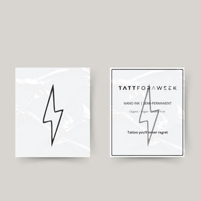 Tijdelijke tattoo bliksemschicht | Neptattoo volwassenen | Tijdelijke tattoo voor volwassenen | Temporary tattoo | Plaktattoos voor volwassenen | Neptattoos | Probeer zorgeloos een tattoo | tattforaweek