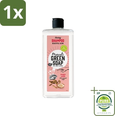 1 x Marcel's Green Soap - Shampoo - Argan & Oudh - Versterkt & verzorgt - 300 ml - Haarverzorging - Shampoo - Argan Olie - Oudh - Vegan Shampoo