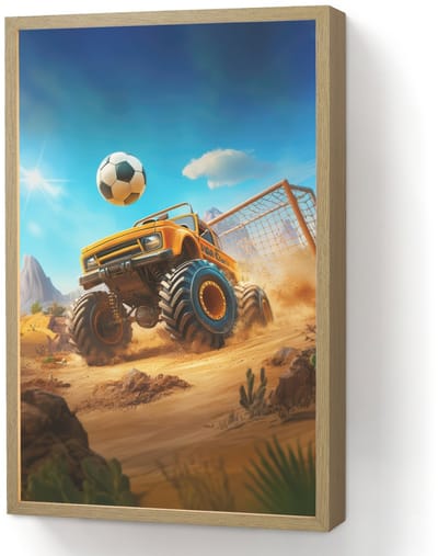 Wandlamp 40x60 cm - Oplaadbaar - Monstertruck - Voetbal - Woestijn - Wandlampen binnen woonkamer - Slaapkamer lamp - Decoratieve nachtlamp - Vloerlamp draadloos