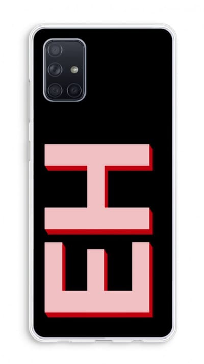 Gepersonaliseerd - Case Company® - Hoesje geschikt voor Samsung Galaxy A71 hoesje - Monogram - Soft Cover Telefoonhoesje - Bescherming aan alle Kanten en Schermrand