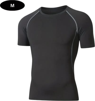 Livano Sportshirt Heren - Sport - Fitness - Compressie Shirt - Corrigerend Hemd - Sportkleding - Mannen - Grijs - M