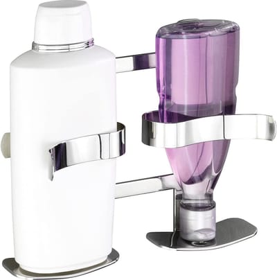 Turbo-LOC wand shampoohalter Duo clippsy roestvrij staal glanzend 6 x 22 x 17.5 cm
