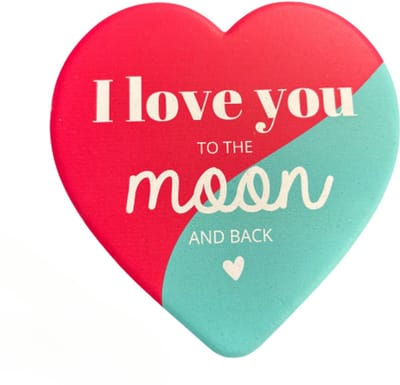 Tegeltje - onderzetter 'i love you to the moon and back"