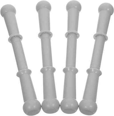 Schommelpaardgrepen 4 stuks - Vervangende handgrepen - Veilig spelen - Universele compatibiliteit - 25 cm lengte - Lichtgrijs
