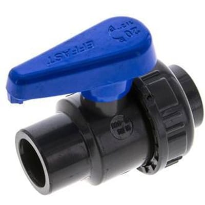 PVC 2-weg Kogelkraan Enkele Wartel 20 mm Sok EPDM