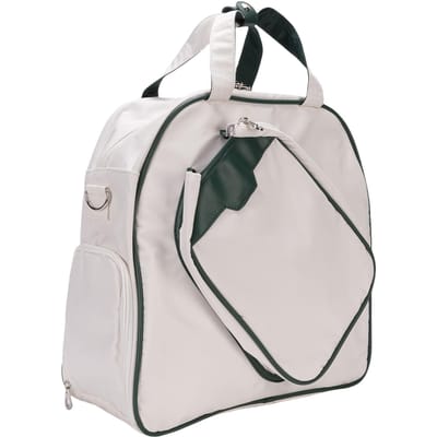 Picklebal Tas voor Dames Heren Draagbare Picklebal Sling Bag met Schoenvak Verstelbaar white