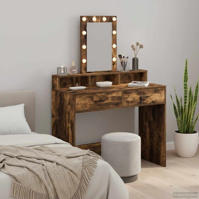 vidaXL - Kaptafel - Bruin - 100 - x - 41 - x - 140 - cm - Bewerkt - hout