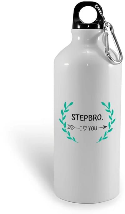 Hacebo® - stepbro I love you waterfles - Broer - de liefste stiefbroer - verjaardag - cadeautje voor broer - broer artikelen - kado - geschenk - water fles - 400ML