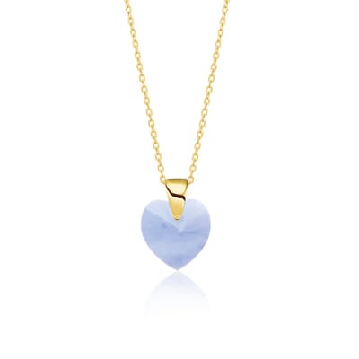 Montebello Ketting Amy HZ85 - 925 Zilver Verguld - Swarovski Hart - Ø10mm - 45cm