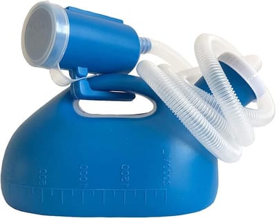 Urinoir Fles - Pee Fles Heren - Bedlegerig Gebruik - 1.6 Meter Buis - 2000 ML - Blauw