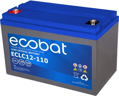 Ecobat - 130AH AGM accu voor uw scootmobiel (Ecobat) - 32.8 cm x 17.6 cm x 22.0 cm (LxBxH)