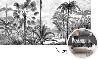 Tafelkleed - Tafellaken - 260x130 cm - Design - Bomen - Natuur - Planten - Botanisch - Binnen en Buiten