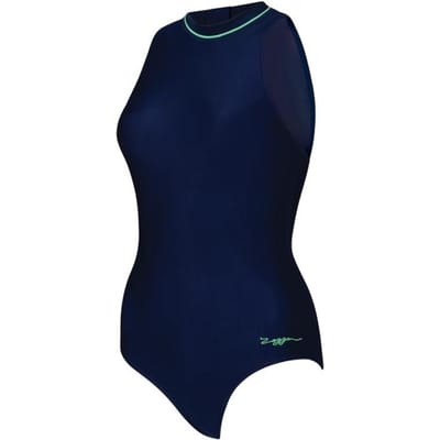 Zoggs Dames/Dames ééndelig zwempak met rits (Marine)