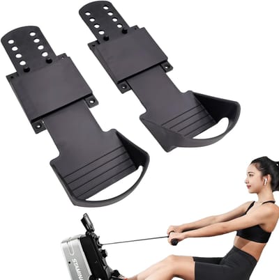Roeipedalen Vervanging - Oefenpedalen Set - Verbeteren Training - Antislip Ontwerp - 31 x 10 cm - Zwart