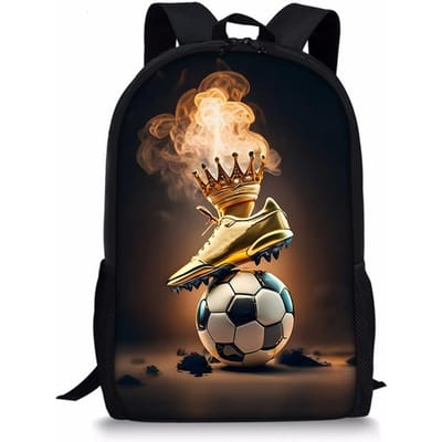 Nieuwe Eenvoudige Gepersonaliseerde Voetbalpatroon Enkellaags Rugzak Voor Jongens/Meisjes Kinderen Beste Cadeaus 2D Platte Cartoon Schooltassen