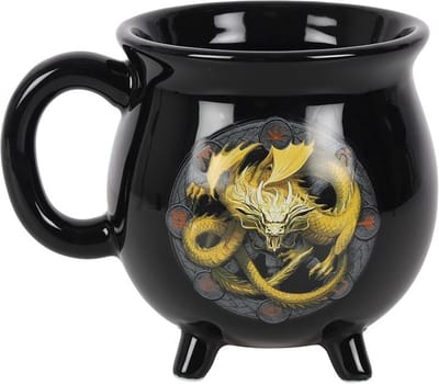 Anne Stokes - Year of the Magical Dragon -  Mok/beker Imbolc Color Changing Cauldron - Zwart/Multicolor