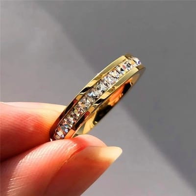 Meisjes Geometrische Ring Gevuld & Roségouden Ring Belofte Trouw Verlovingsringen Voor Vrouwen Beste Cadeaus 10 beige