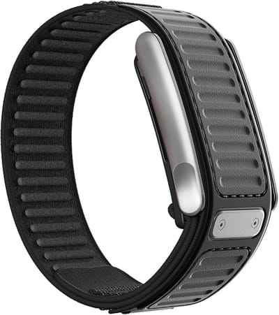 Stravo Nylon Bandje met Klittenbandsluiting – Geribbelde Structuur – Geschikt voor WHOOP MG – Ademend Sport Horlogebandje – Zwart