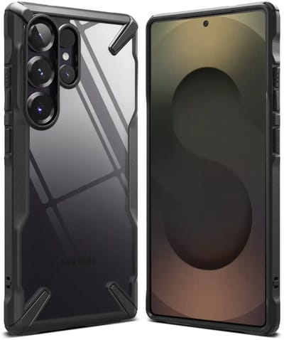Ringke Fusion X | Hoesje Geschikt voor Samsung Galaxy S25 Ultra | Back Cover | Militaire Standaard | Zwart