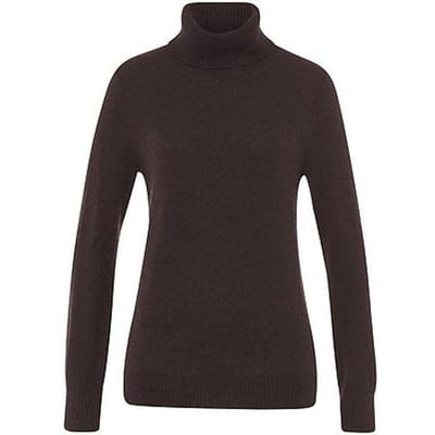 Coltrui 100% kasjmier lange mouwen Van Peter Hahn bruin