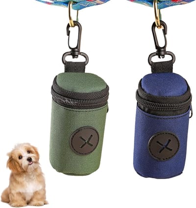 Praktische Poepzak Houder voor Honden, Duurzame Poepdispenser, Ideaal voor Wandelen en Parkbezoek (Diepblauw + Zwartgroen)