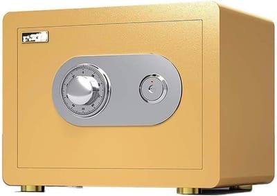 Kleine Kluis - Veilige Kast - Waardevolle Spullen - Handmatig Cijferslot - 25 cm - Goud
