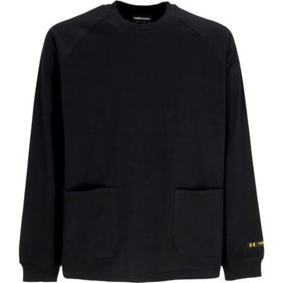 Heren T-shirt met lange mouwen Pocket L/s Tee Zwart