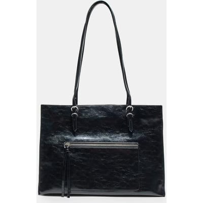 Stradivarius Shopper met ritsen en leereffect  Zwart OS