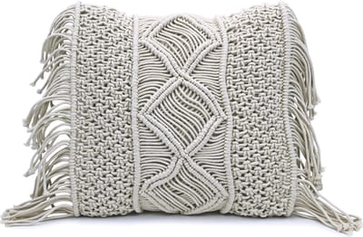 Lavandoux - Macramé Kussen - Bohemian - 40x40 cm - Crème