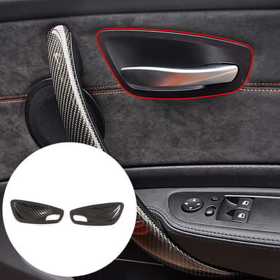 Stijlvolle deurhendel komcover van carbonfiber voor BMW 1 Serie E81 E82 E87 E88 2007-2011, bescherming en luxe uitstraling