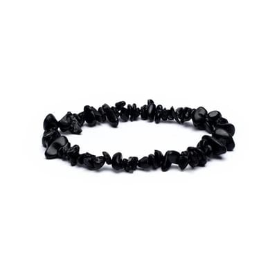 Armband Zwarte Toermalijn Chips - Elastisch