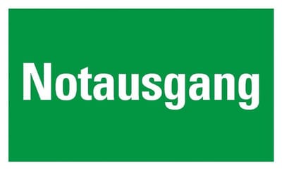 Pickup kunststoff Schild 33x20 cm SK NOTAUSGANG