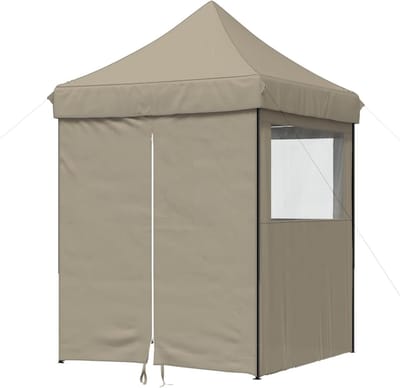 Opvouwbare Partytent - Pop-up Tent - Buitenfeesten Organiseren - Snelle Opbouw - 2 x 2 Meter - Taupe