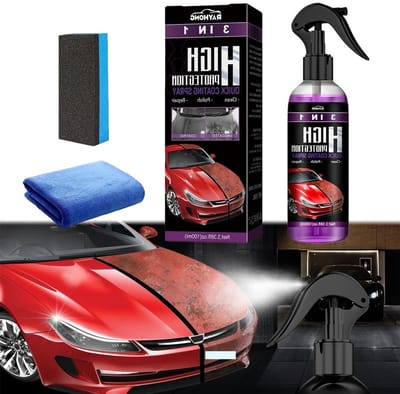 Hoogwaardige 3-in-1 Beschermspray voor Auto en Motor, Nano Keramische Coating, Polijst- en Renovatiespray voor Carrosserie, 1 Stuk