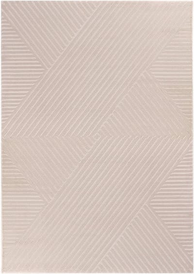 Flycarpets Cara Modern Japandi Intersecto Vloerkleed - Beige - 80x250 cm